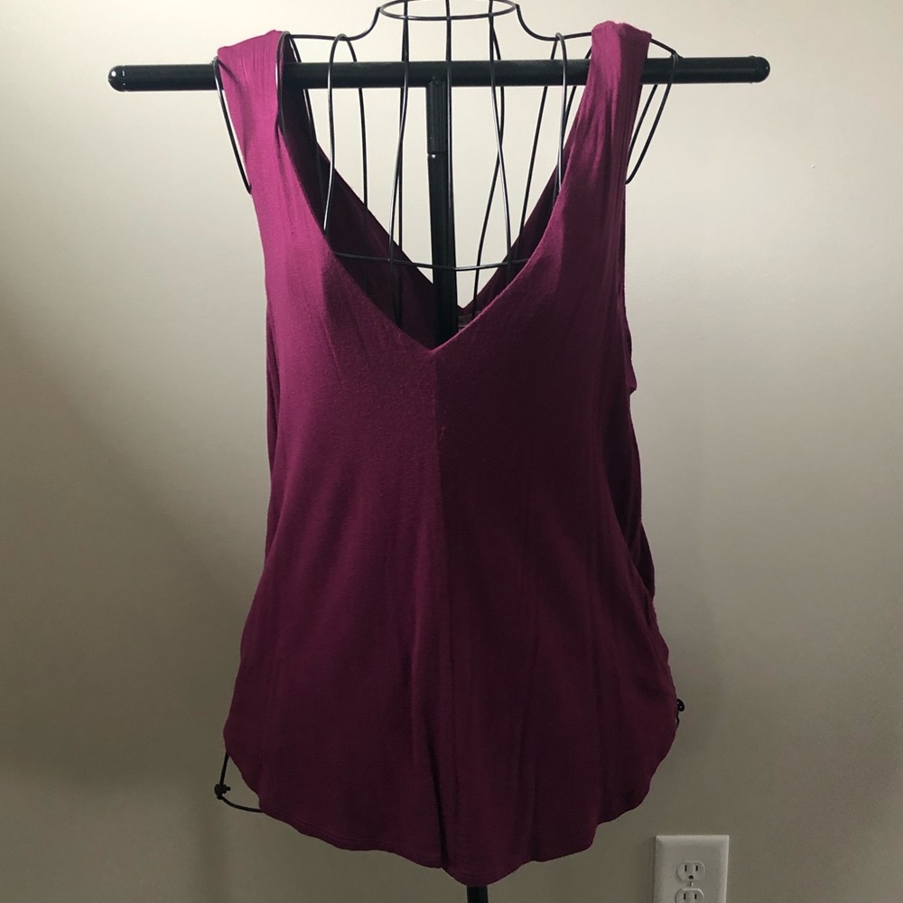 Burgundy Anthropologie Tank Top - Large